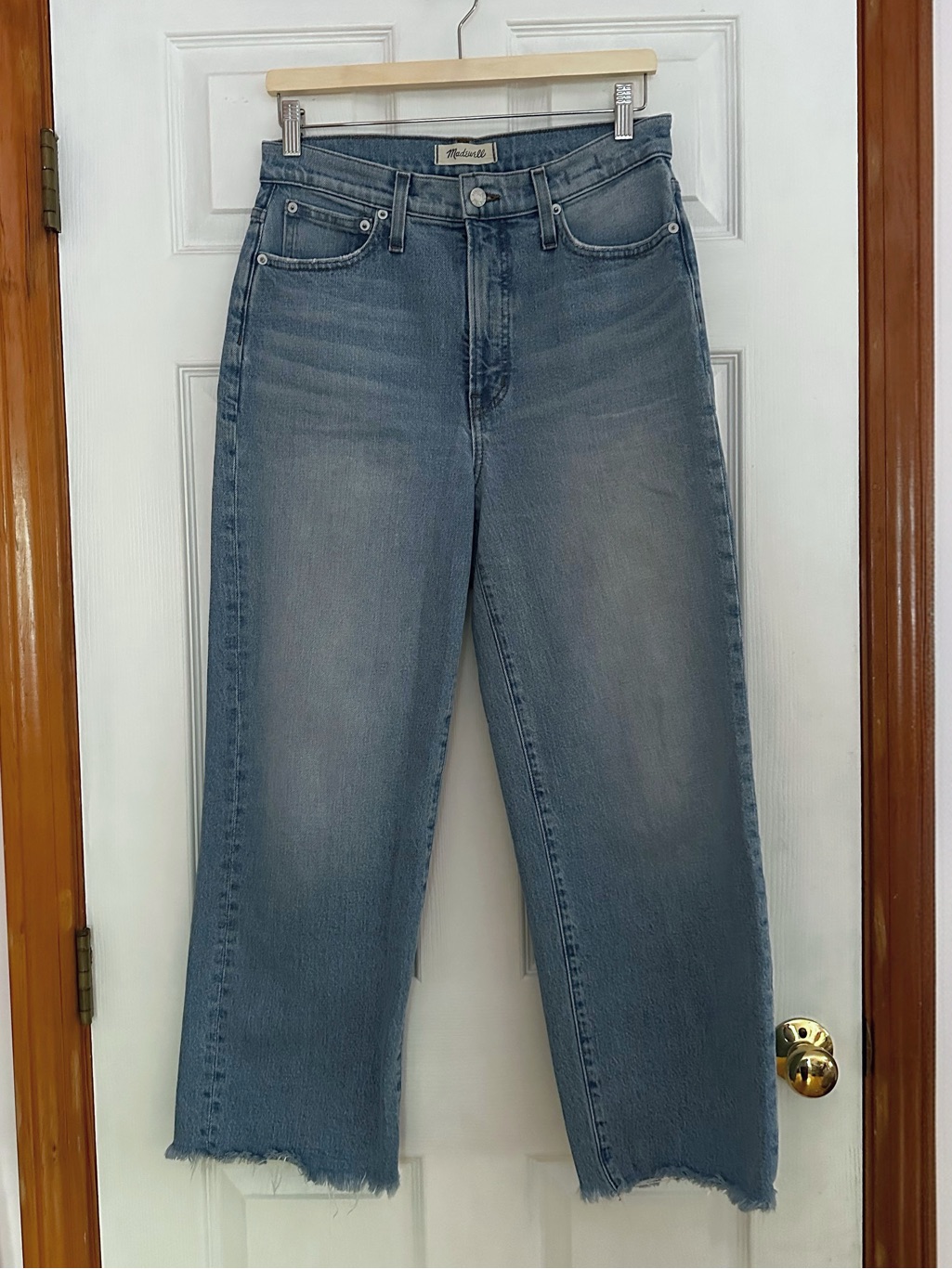 Madewell Perfect Vintage Wide Leg Crop Jeans - Raw Hem